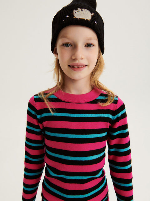 Reserved Girl's Multicolor Stripe Jersey Dress | Reserved  In Lebanon