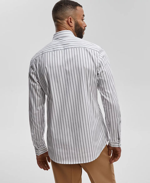 Mode of One Men's Nocturnal Sky Stripes Slim-Fit Button-Down Sport Shirt | Mode of One In Lebanon