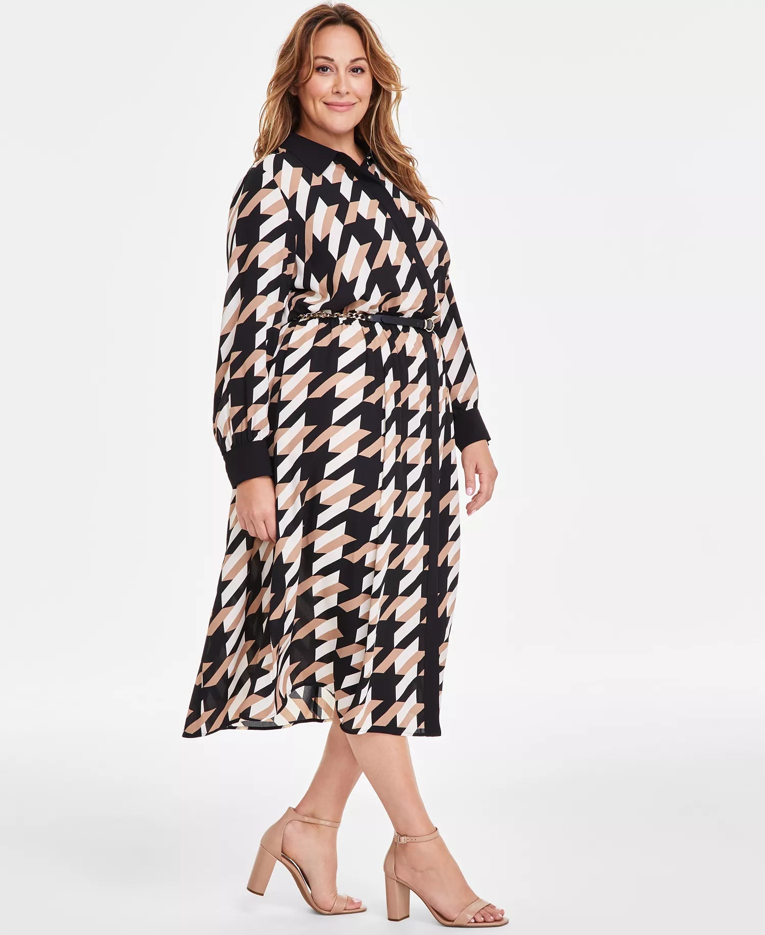 Anne Klein Women's Multicolor A-Line Mixed Media Dress | Anne Klein In Lebanon