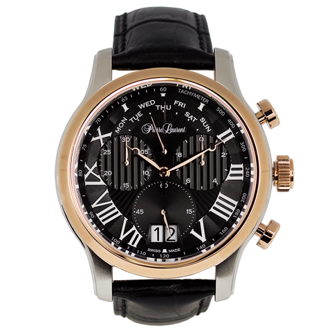 Pierre Laurent Men's Black Rose Gold Tone Classic Watch |Pierre Laurent in Lebanon