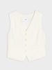 Sinsay Women's White V-Neck Suit Vests | Sinsay In Lebanon