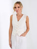 Sinsay Women's White V-Neck Suit Vests | Sinsay In Lebanon