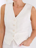 Sinsay Women's White V-Neck Suit Vests | Sinsay In Lebanon