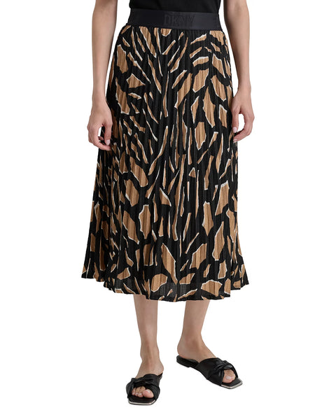 DKNY Women's Abstract Geo Truffle Pull-On Printed Midi Skirt | DKNY In Lebanon