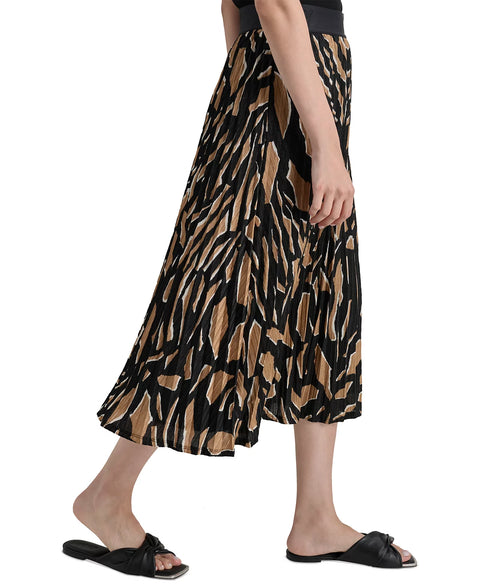 DKNY Women's Abstract Geo Truffle Pull-On Printed Midi Skirt | DKNY In Lebanon
