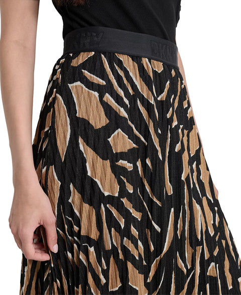 DKNY Women's Abstract Geo Truffle Pull-On Printed Midi Skirt | DKNY In Lebanon