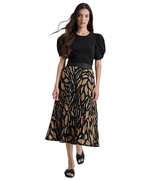 DKNY Women's Abstract Geo Truffle Pull-On Printed Midi Skirt | DKNY In Lebanon