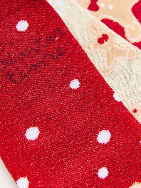 Reserved Girl's Multi Color 3 Pack Christmas Socks | Reserved In Lebanon