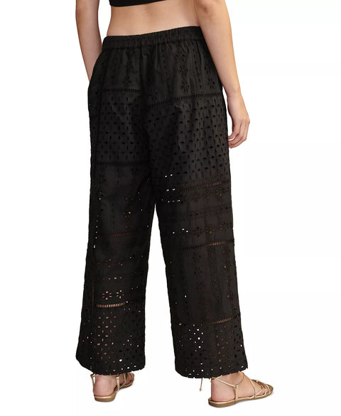 Lucky Brand Women's Black Schiffli Eyelet Matchback Pants | Lucky Brand In Lebanon