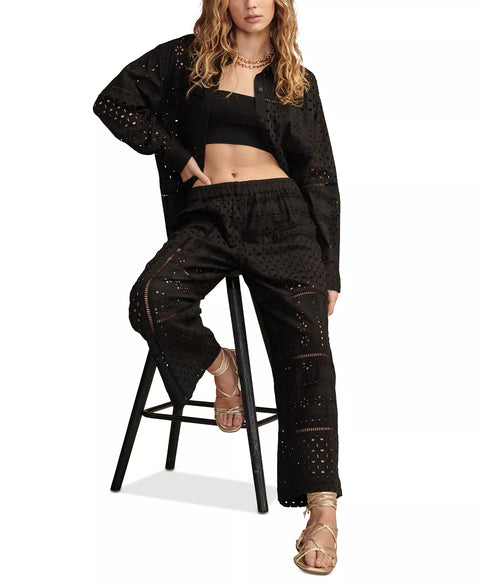 Lucky Brand Women's Black Schiffli Eyelet Matchback Pants | Lucky Brand In Lebanon