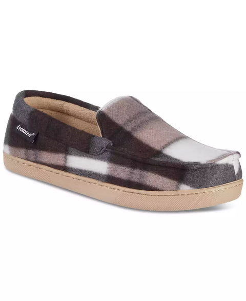 Isotoner Men's Sand Trap Plaid Fleece Cameron Moccasin Slippers | Isotoner In Lebanon