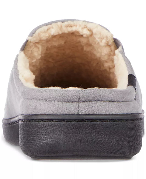 Isotoner Men's Ash Gray Microsuede Hoodback Slippers | Isotoner In Lebanon