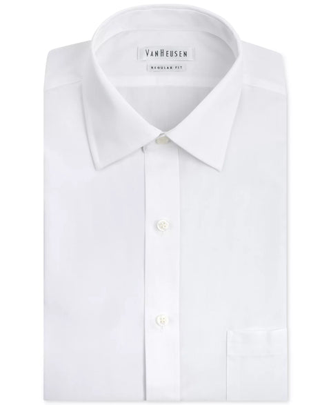 Van Heusen Men's White Fitted Poplin Dress Shir | Van Heusen In Lebanon