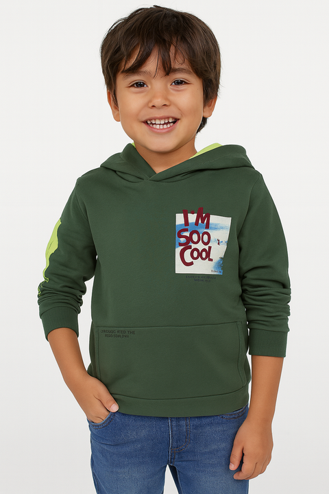 S.Oliver Boy's Green Long-Sleeve Hoodie |S.Oliver in Lebanon