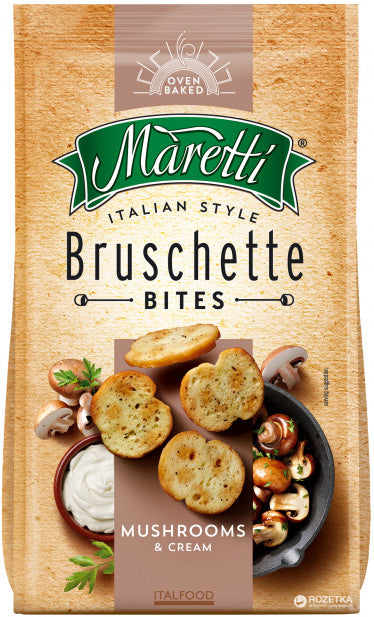 Maretti Mushroom & Bruschette Cream Flavor Bread Bites 70g | Maretti In Lebanon