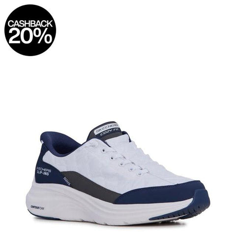 Skechers Women's Dark Blue & White Contour Foam Slip In Sneakers | Skechers In Lebanon