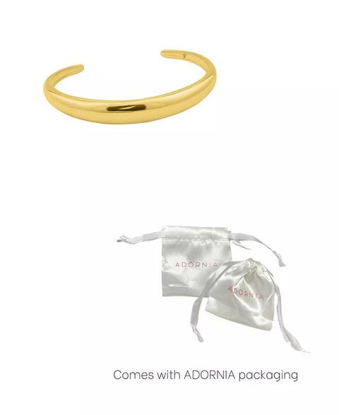 Adornia Women's Gold Tarnish Resistant Gold Dome Cuff Bracelet | Adornia In Lebanon