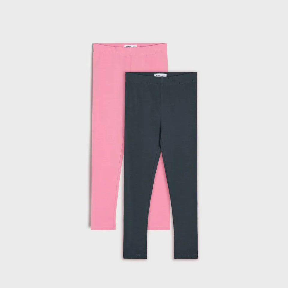 Sinsay Girl's Pink & Petrol Elastic Waist 2 Pack Leggings