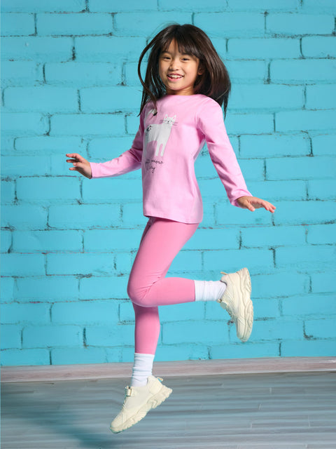 Sinsay Girl's Pink/Grey Plain Leggings 2-Pack | Sinsay In Lebanon