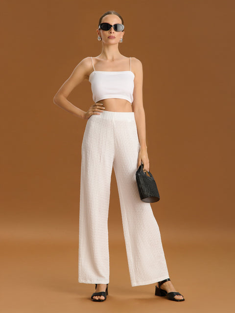Sinsay Women's White Regular Pants | Sinsay in Lebanon