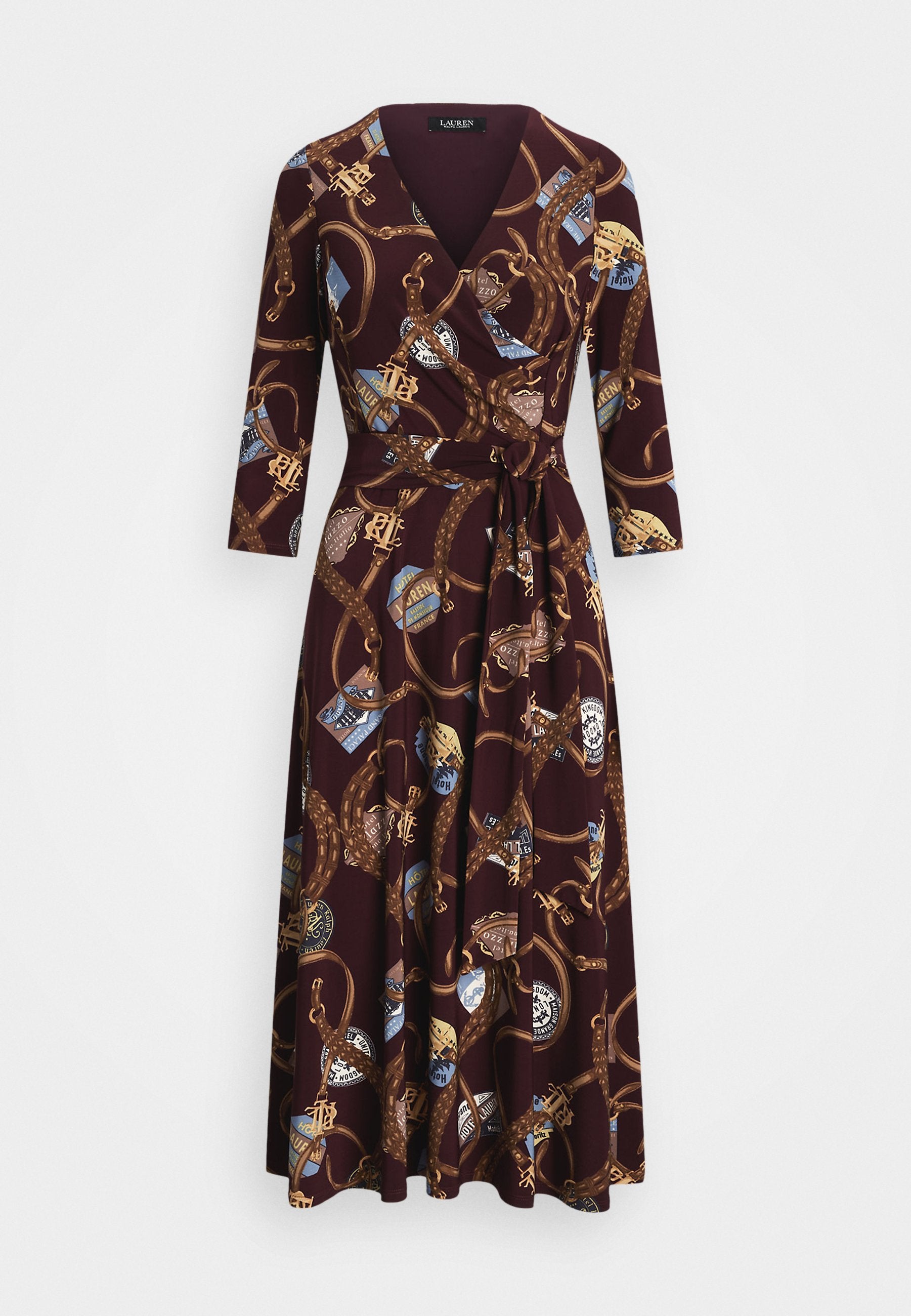 Lauren Ralph Lauren Women's Burgundy Print Jersey  Dress |Lauren Ralph Lauren in Lebanon