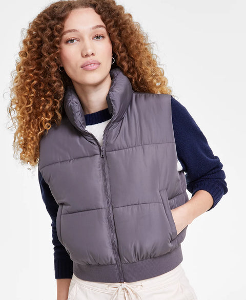 Madden Girl Women's Granite Zip-Up Puffer Vest | Madden Girl In Lebanon