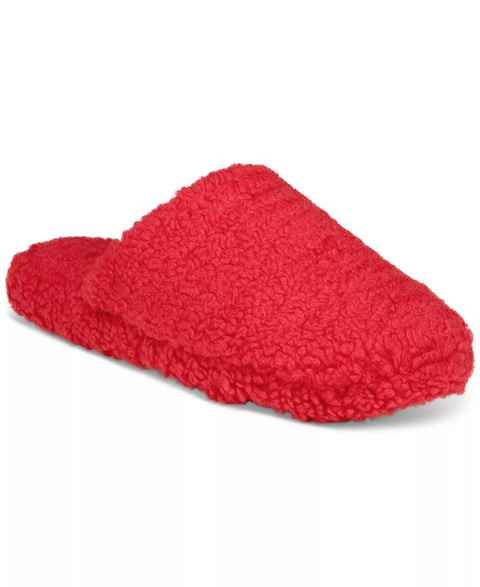 State of Day Women's Red Boxed Sherpa Slippers | State of Day in Lebanon