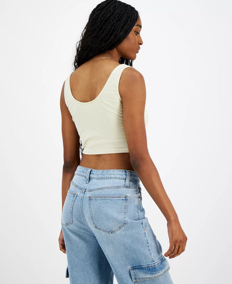 Grayson Threads Women's Beige Pink Floyd Graphic Corset Top | Grayson Threads In Lebanon