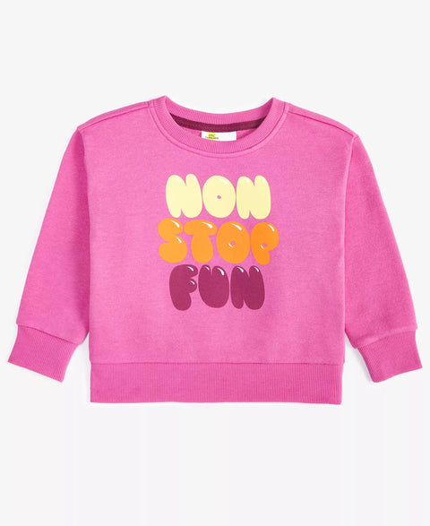 Epic Threads Girl's Pink Non Stop Fun Simple Sweatshirt | Epic Threads In Lebanon