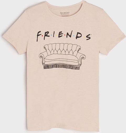 Sinsay Friends Girl's Beige T-Shirt  | Sinsay Friends in Lebanon