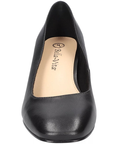 Bella Vita Women's Black Block Square Pumps Heels | Bella Vita In Lebanon