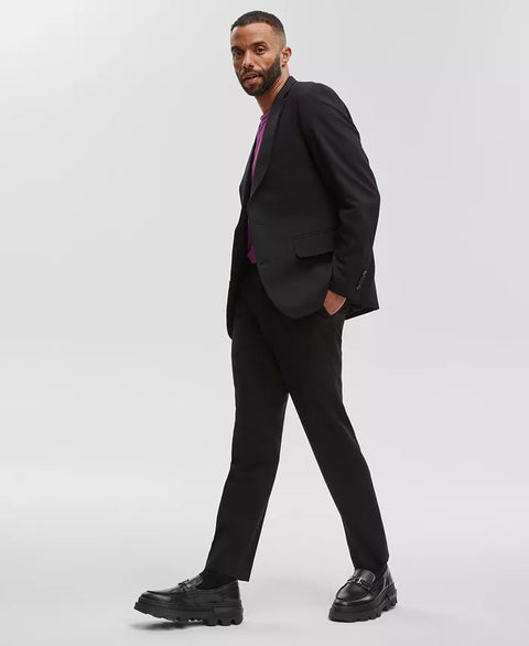 Mode of One Men's Black Slim-Fit Suit Pants |Mode of One In Lebanon
