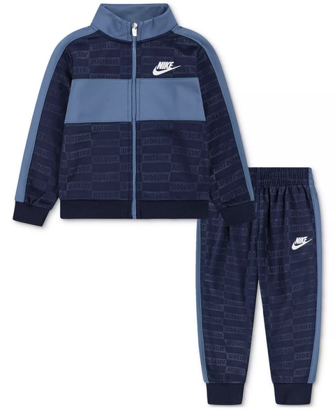 Navy and blue Nike tracksuit on a white background