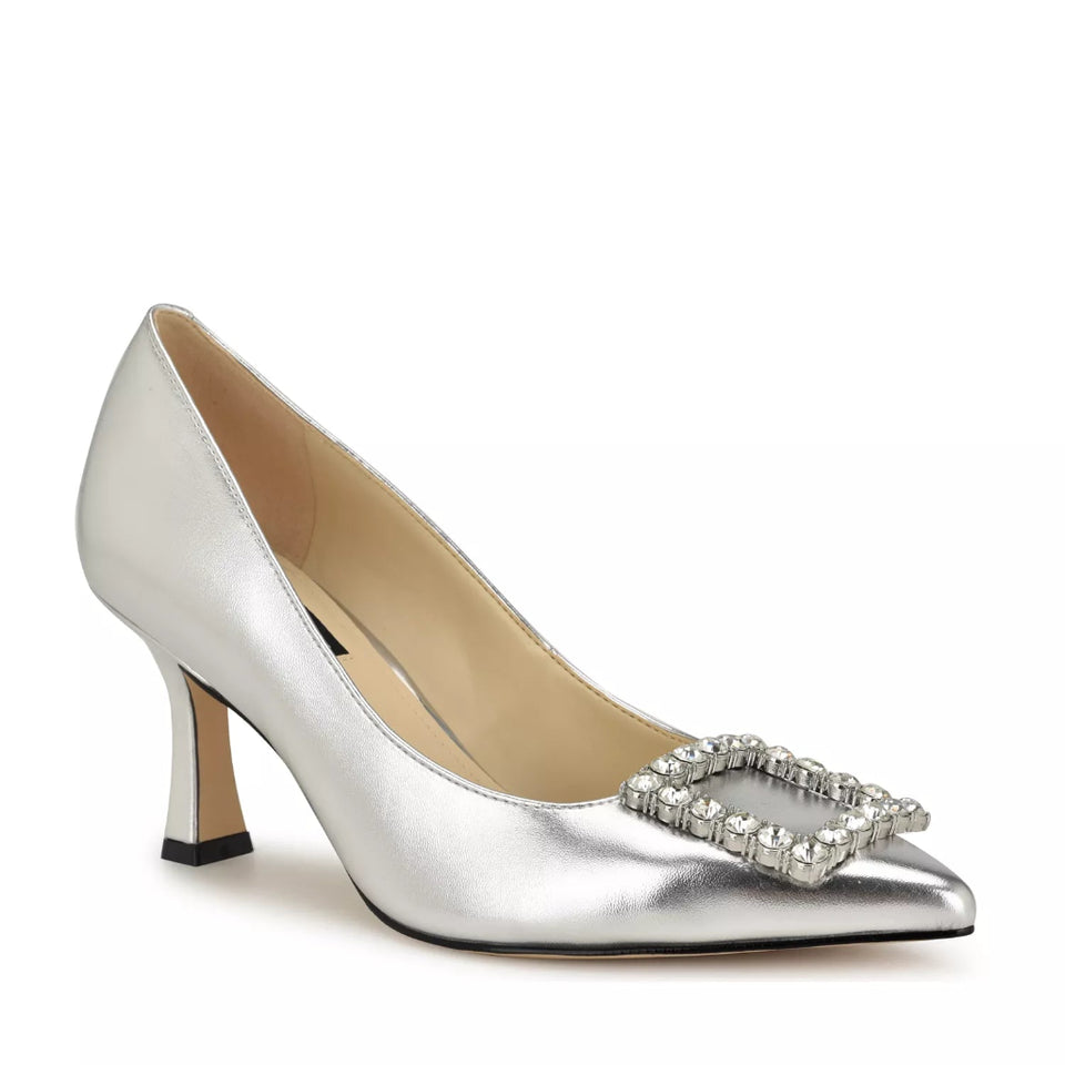 Nine West Women's Silver Jaquee Pointy Heels