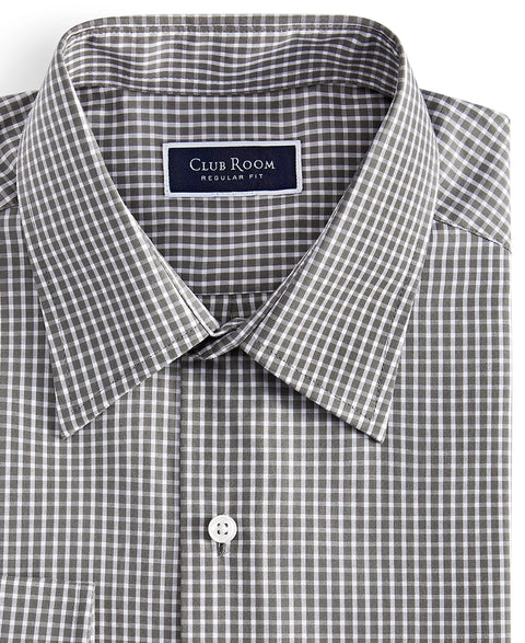 Club Room Men's Charcoal White Regular-Fit Dress Shirt | Club Room In Lebanon