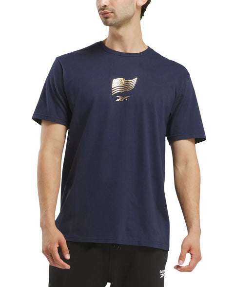 Reebok Men's Navy Medal State of Mind Graphic Regular-Fit T-Shirt | Reebok In Lebanon