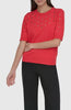 DKNY Women's Red Cutout Short-Sleeve Sweater | DKNY In Lebanon