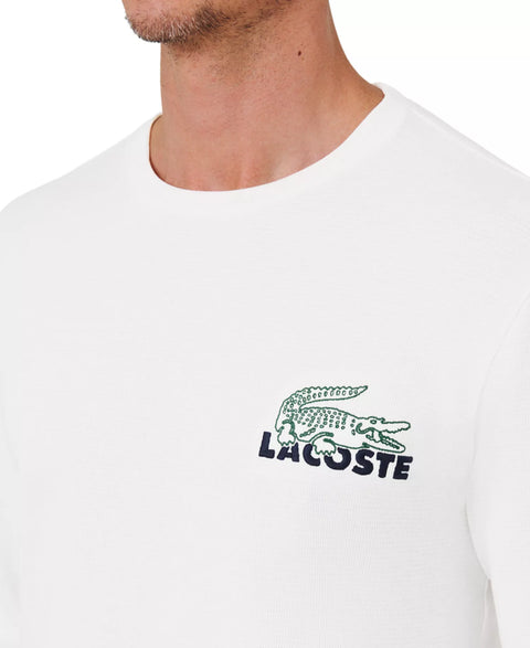 Lacoste Men's White Croc Thermal Waffle Blouse | Lacoste In Lebanon