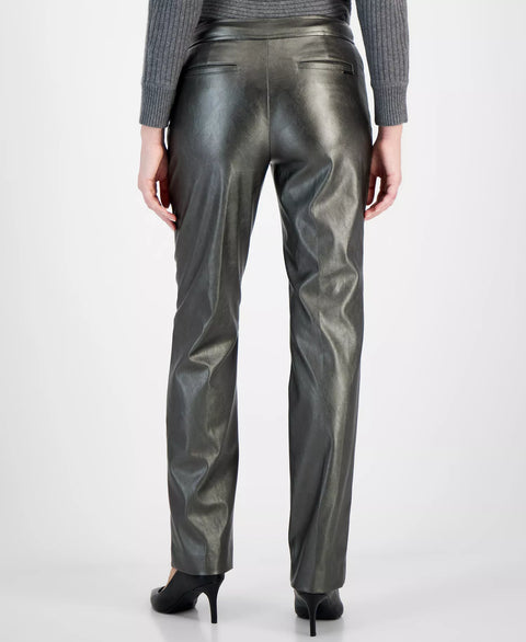 Anne Klein Women's Metallic Bootleg Pants | Anne Klein In Lebanon