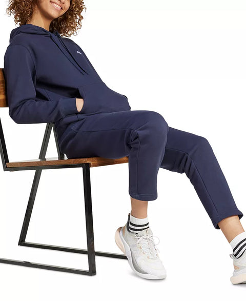 Adidas Women's Navy Logo Feel Cozy Fleece Hoodie|Adidas In Lebanon