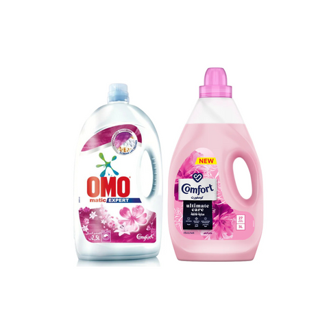 OMO Matic Expert Comfort Gel Cleaner + Comfort Pink 3L ( @25% Off ) | OMO In Lebanon