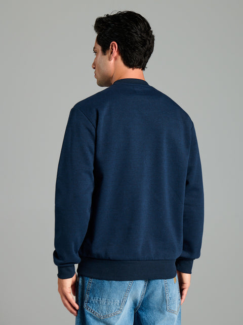 Sinsay Men's Navy Dropped Shoulder Basic Sweatshirt|Sinsay In Lebanon