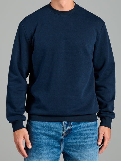 Sinsay Men's Navy Dropped Shoulder Basic Sweatshirt|Sinsay In Lebanon