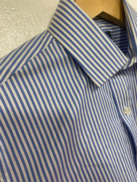 Tommy Hilfiger Men's Blue & White Stripped Slim Fit The Flex Shirt | Tommy Hilfiger In Lebanon