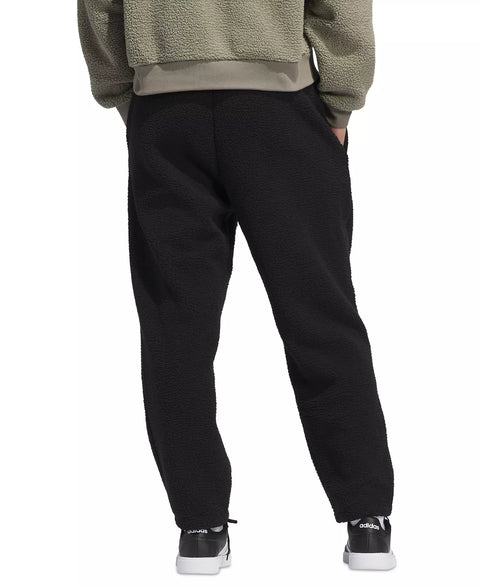 Adidas Black Women's Coze Sherpa Barrel-Leg Pants | Adidas In Lebanon
