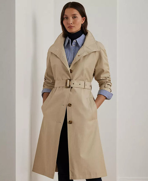 Lauren Ralph Lauren Women's Beige Belted Trench Coat |Lauren Ralph Lauren In Lebanon