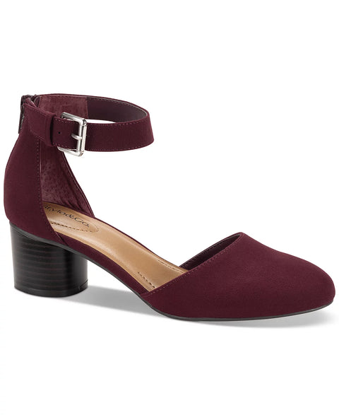 Style & Co Women's Berry Alinaa Two-Piece Block Heel Dress Pumps | Style & Co In Lebanon