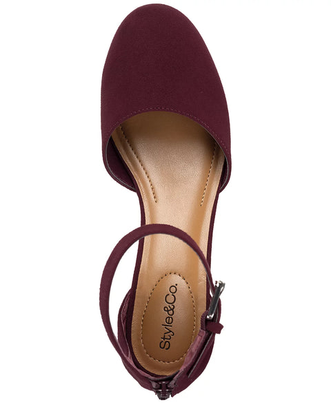 Style & Co Women's Berry Alinaa Two-Piece Block Heel Dress Pumps | Style & Co In Lebanon