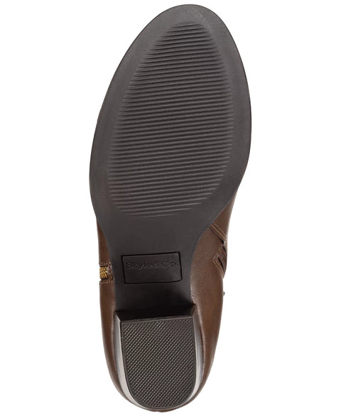 Style & Co Women's Cognac Smooth Masrinaa Ankle Booties | Style & Co In Lebanon