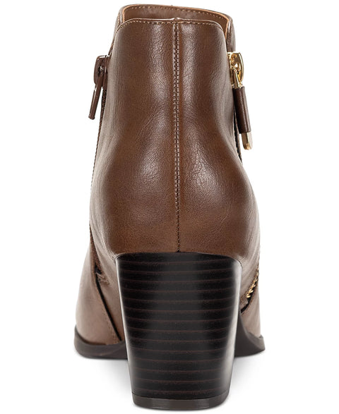 Style & Co Women's Cognac Smooth Masrinaa Ankle Booties | Style & Co In Lebanon